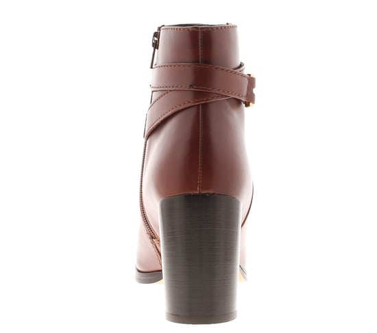 Botas para mujer Ted Baker Anisea de piel con tacón bloque en color marrón claro - Image 4