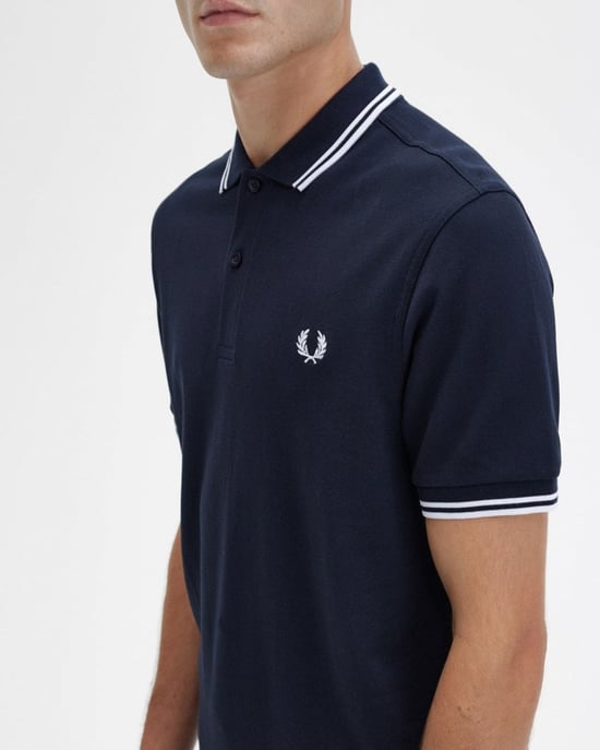 Camisa Polo de Hombre Fred Perry con Bordes Doblados y Firmada NOS - Image 2