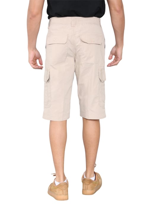 Shorts cargo de secado rápido con múltiples bolsillos para hombre en color arena - Image 2