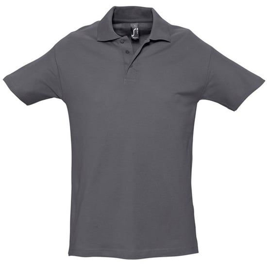 SOLS Mens Spring II Short Sleeve Heavyweight Polo Shirt (Mouse Grey) - Image 1