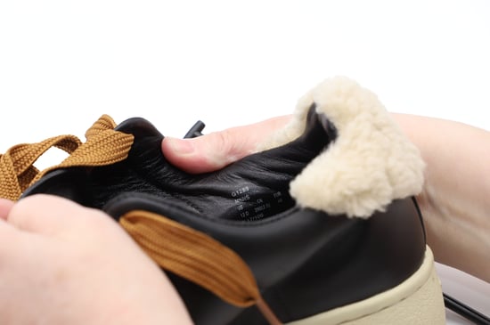 Coach C101 Shearling Sneakers in Black Leather - Image 5