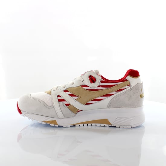 Diadora repubbliche marinare n9000 mii para hombre blanco/entrenadores rojos - Image 3