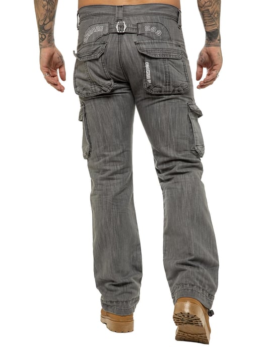 Enzo | Vaqueros Cargo Combat para Hombre - Gris - Image 4