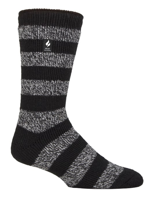 Calentadores - Calcetines térmicos extra gruesos para hombre | Calcetines aislantes de vellón esponjoso | Regalos para hombre - Negro / Carbón (Palmero) - Image 1