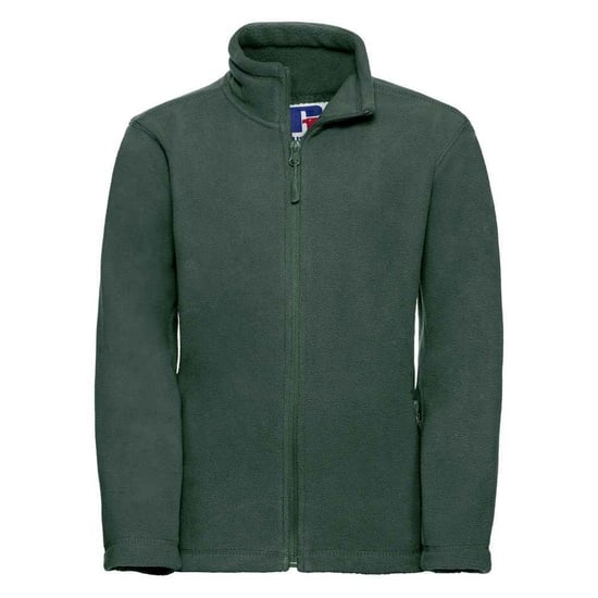 Russell Childrens/Kids Full Zip Outdoor Fleece Jacket (Bottle Green) - Image 1