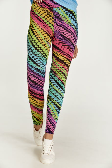 Leggings estampados multicolor lila - Image 3