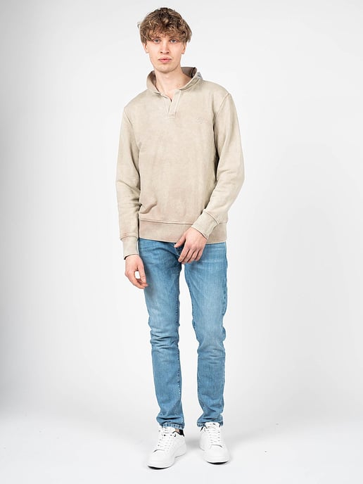 Guess Sudadera Polo Collar Hombre Beige - Image 2