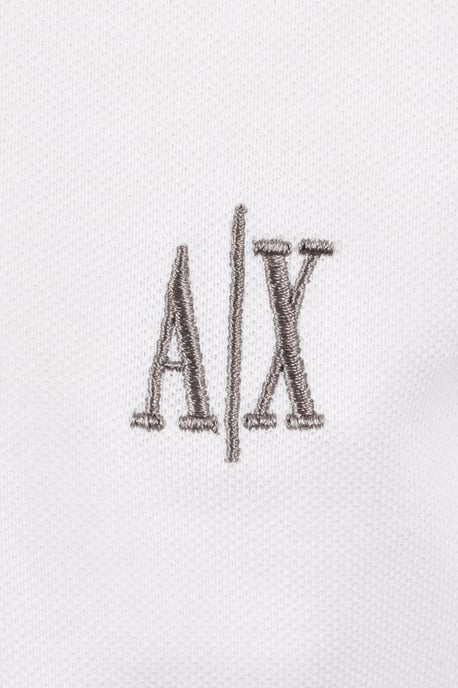 Camisa Polo Regular Armani Exchange Blanca Rota - Image 3