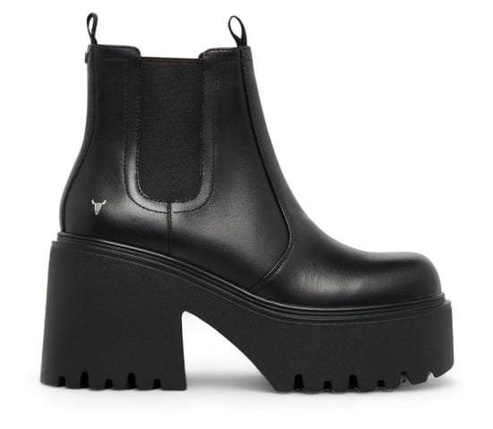 Botas Chelsea de plataforma de cuero negro Windsor Smith - Tricky - Image 1