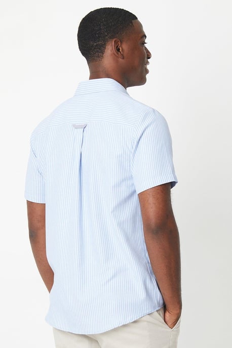 Oxford Fine Stripe Short Sleeve Shirt