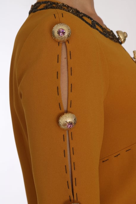 Vestido Mini Embellished en Cristales Marrón Dolce & Gabbana - Image 3