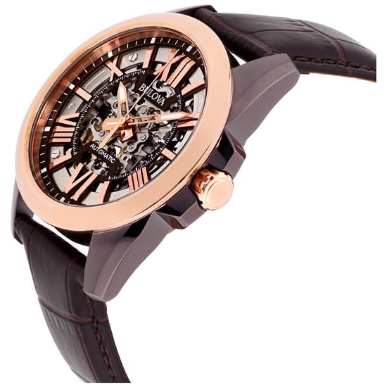 Bulova Automatic Men's Brown Watch 98A165 - Image 3