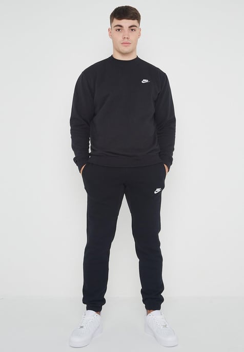 Conjunto de chándal completo de forro polar Nike Club para hombre negro - Image 1
