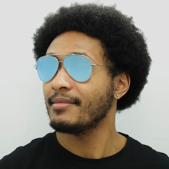 Ray-Ban Aviator Unisex Silver Blue Mirror RB0101S Aviator Reverse