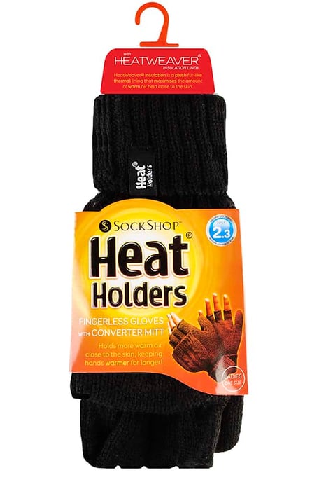 Convertidor térmico de mujer Guantes de punto por cable sin dedos de 2,3 tog - Image 2