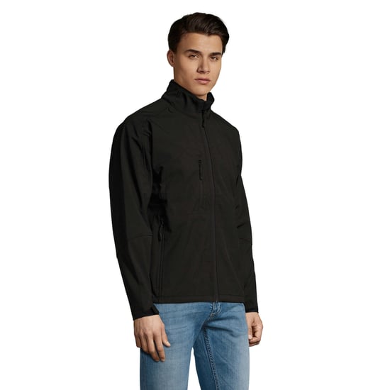 SOLS Mens Relax Soft Shell Jacket (Black) - Image 3