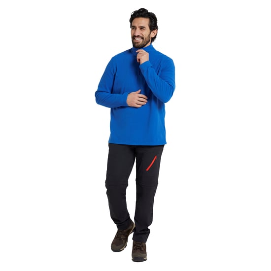 Mountain Warehouse Mens Camber II Half Zip Fleece Top (Blue) - Image 3