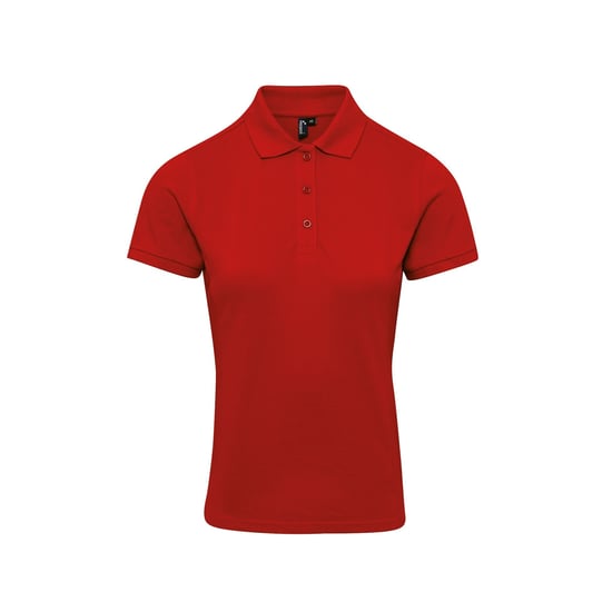 Premier Womens/Ladies Coolchecker Plus Piqu Polo With CoolPlus (Red) - Image 1