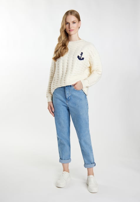 Dreimaster Knitted pullover women off-white - Image 2