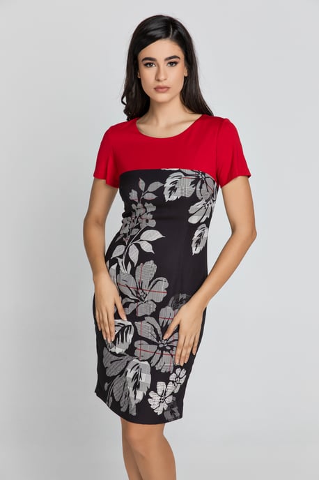 Red Floral Dress by Conquista