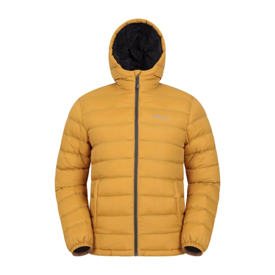Mountain Warehouse Mens Seasons Faux Fur Lined Padded Jacket (Mustard) - Image 1