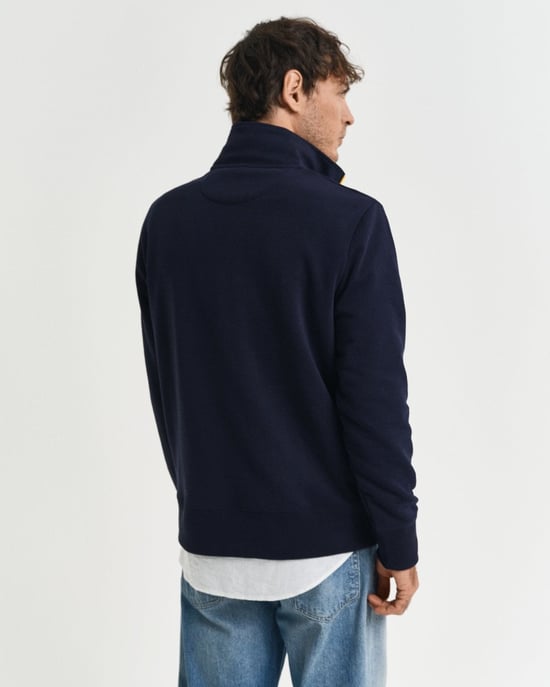 GANT Mens Contrast Half Zip Sweatshirt