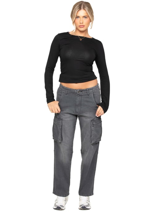 Enzo | Vaqueros cargo de pierna recta para mujer - Image 5