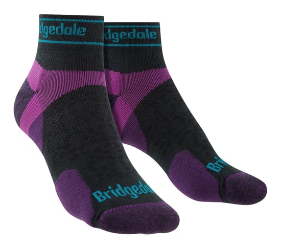 Bridgedale - Womens Sport Ultralight Merino Low Socks - Carbón / Morado - Image 1