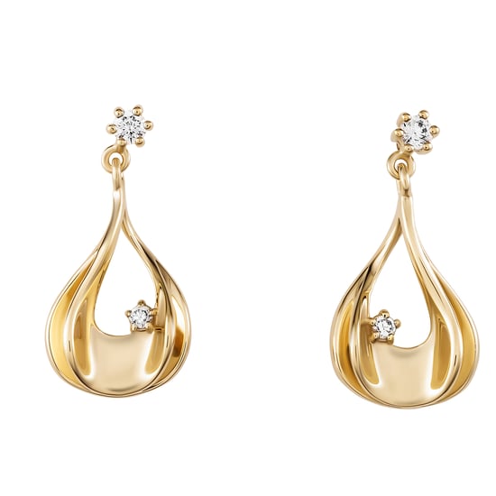 Orphelia 'Etoile' Women's 925 Sterling Silver Drop Earrings - Gold ZO-7524/G - Image 3