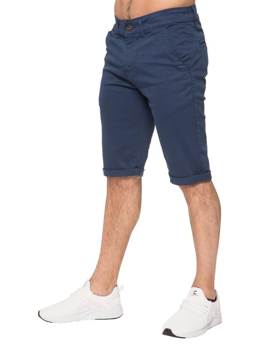 Enzo | Pantalones cortos chinos ajustados para hombre - Azul - Image 2