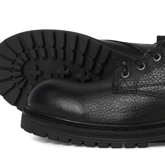 Jack & Jones Bota de piel Buckley con cordones Negro - Image 4