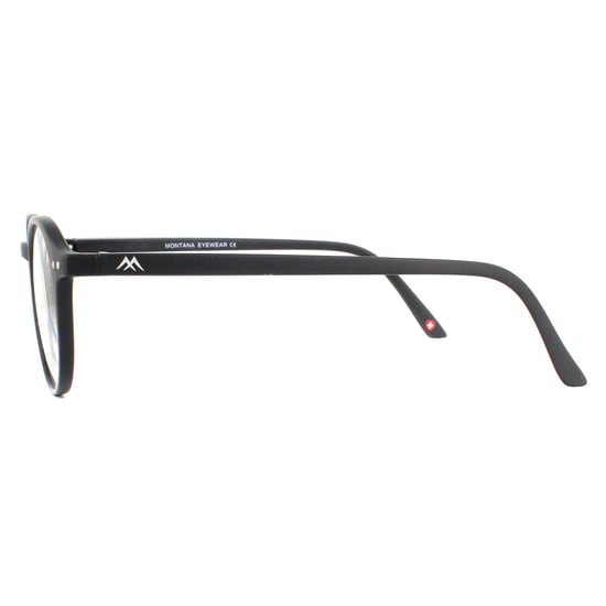 Montana Redondo Negro Mate Montura de Gafas Unisex para Mujeres - Image 3