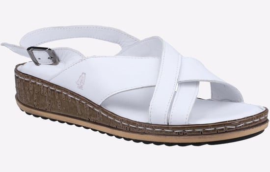 Hush Puppies Elena Cross Over Wedge Sandal LEATHER Womens - Image 2