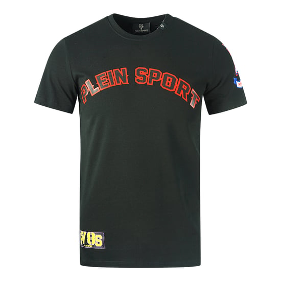 Camiseta Negra Multi Logo Plein Sport - Image 1