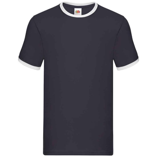 Fruit of the Loom Mens Ringer Contrast T-Shirt (Navy/White) - Image 1