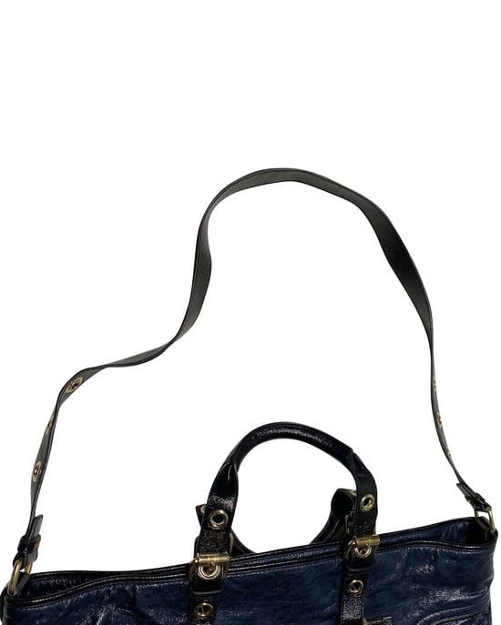 Stella McCartney Tote Bag with Wallet in Blue Faux Leather - Image 6