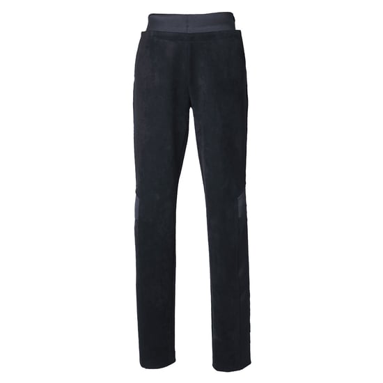 Straight suede and satin pants - Image 6