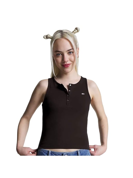 Top de canalé esencial para mujer de Tommy Jeans - Image 2