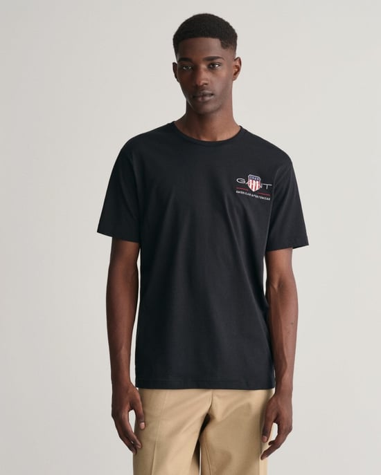 GANT Mens Regular Fit Embroidered Archive Shield T-Shirt - Image 1