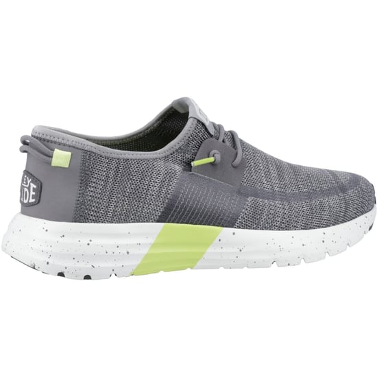 HEYDUDE Sirocco Sport Mode Nylon Men's Heather Grey/Charcoal Trainers - Image 2
