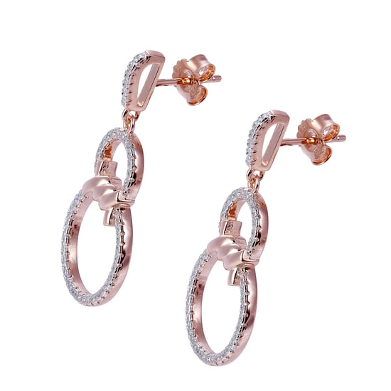 Orphelia 'Aavia' Women's 925 Sterling Silver Drop Earrings - Rose ZO-7422 - Image 3
