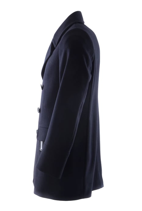Dolce & Gabbana Men's Navy Wool Coat - Image 3