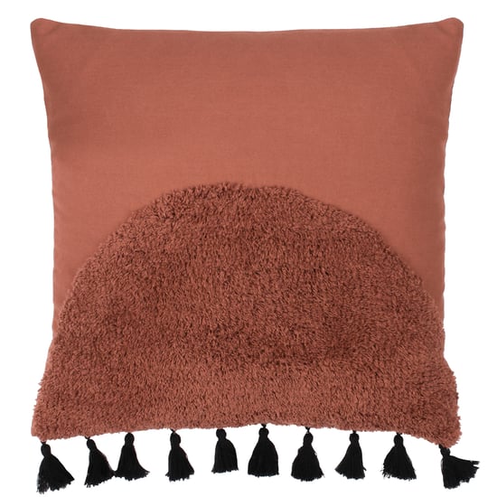 furn. Funda de Cojín de Algodón Tufted Semicírculo Radian con Borlas - Image 1