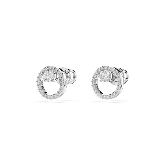 Swarovski 'Dextera' Women's Base Metal Stud Earrings - Silver 5692262 - Image 3