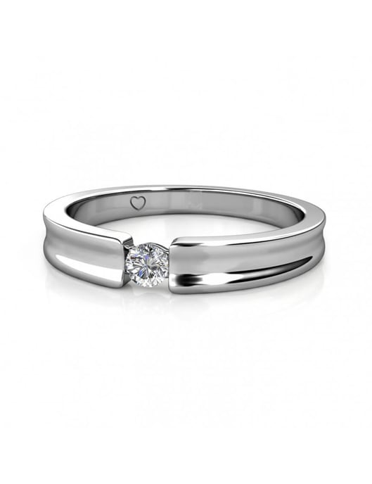 Anillo Simplicity - Plata y Cristal - Image 4