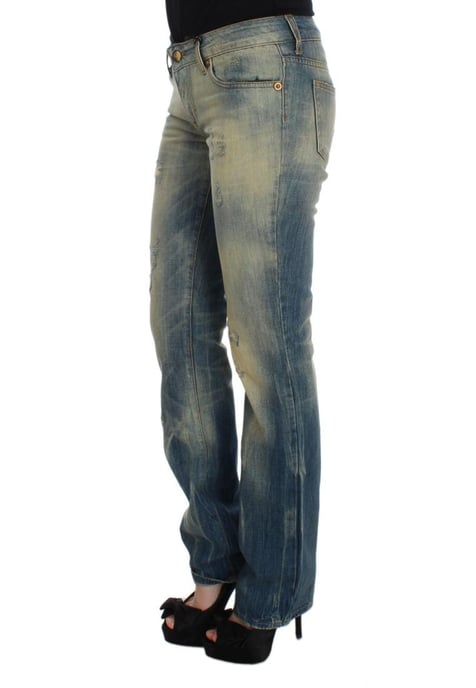 Jeans Bootcut Slim Fit de Algodón Lavado Azul para Mujer Cavalli - Image 2