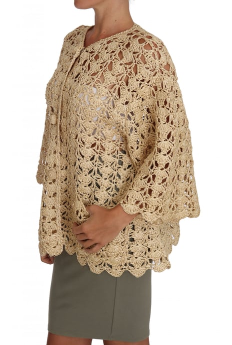 Cárdigan Beige de Dolce & Gabbana de Crochet de Raffia - Image 3