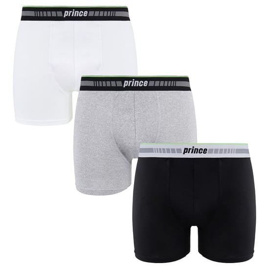Prince Performance Range 3 Pack Black Grey White Mens Boxers MUXPR063