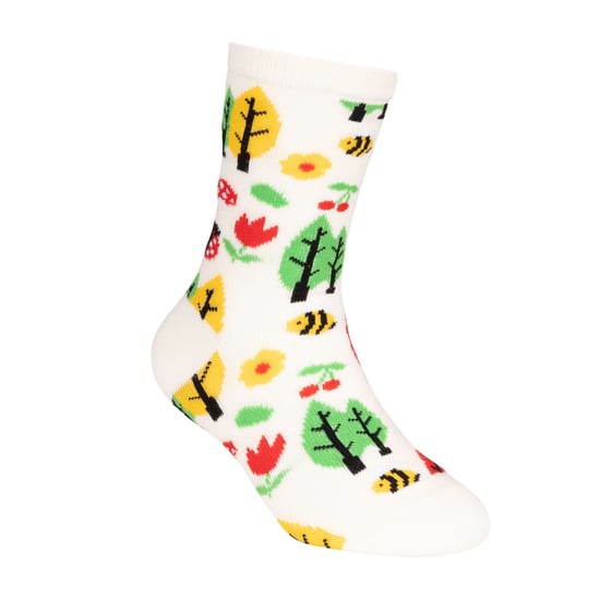 Trespass Childrens/Kids Garden Socks (Pack of 2) (Cream/Light Pink) - Image 2