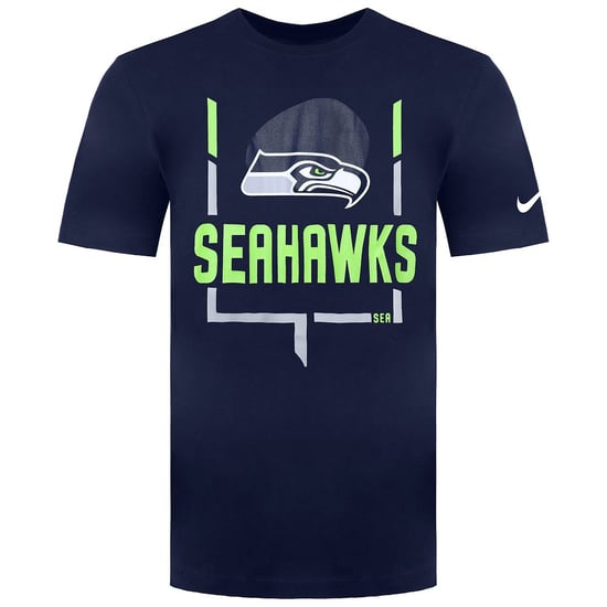 Camiseta azul marino para hombre Nike NFL Seattle Seahawks Legend Goal Post - Image 1